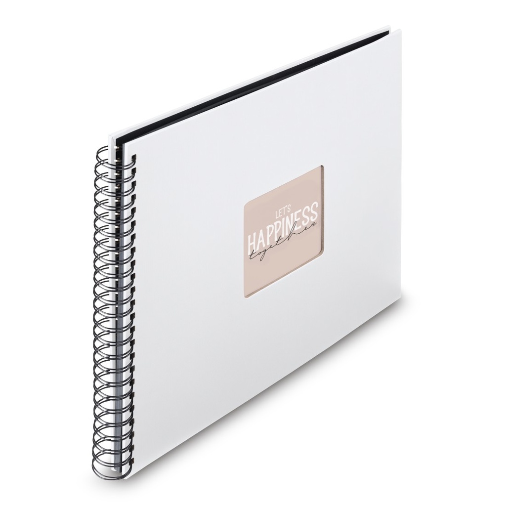 Hama Album à spirale "Fine Art", 36 x 32 cm, 50 pages noires, Blanc