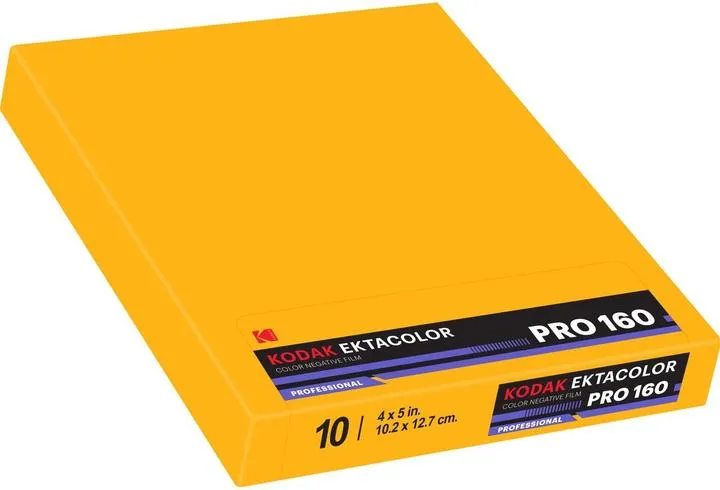 KODAK Eastman EKTACOLOR PRO 160  4X5" 10 Feuilles