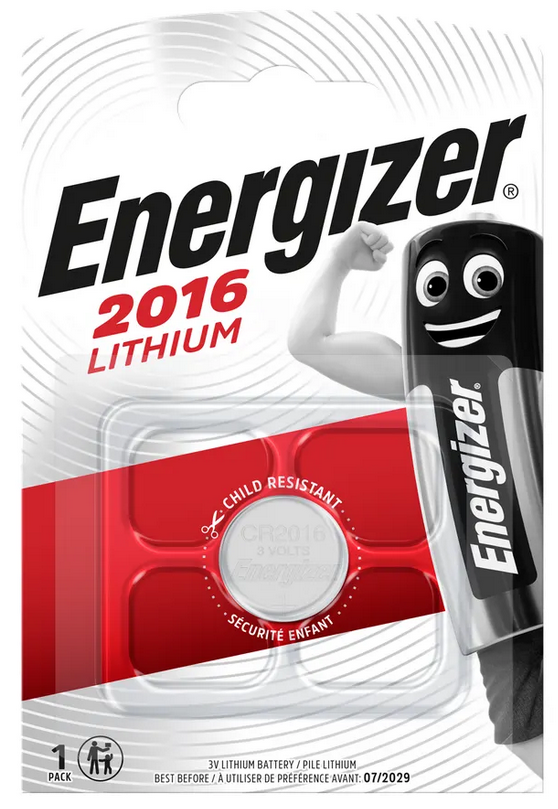 Energizer CR 2016 Lithium 3.0V     FSB-1