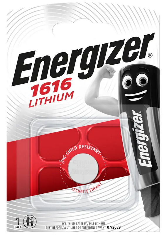 Energizer CR 1616 Lithium 3.0V     FSB-1