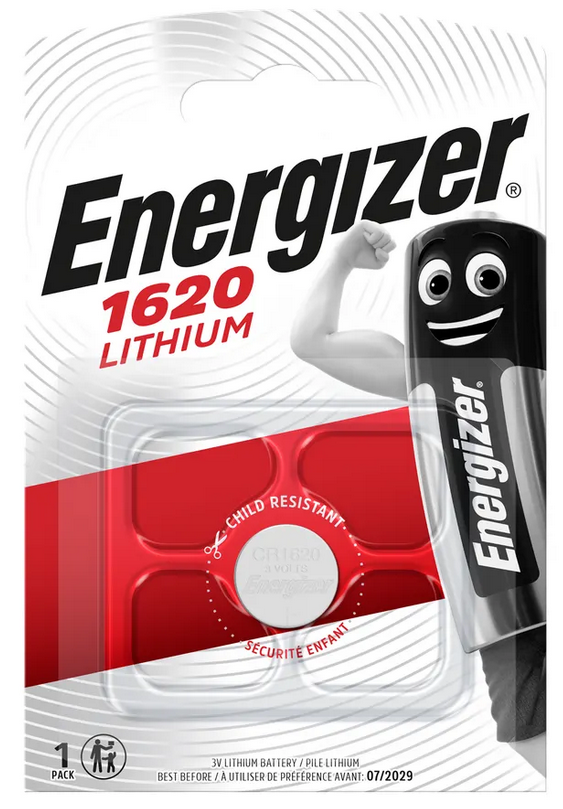 Energizer CR 1620 Lithium 3.0V     FSB-1