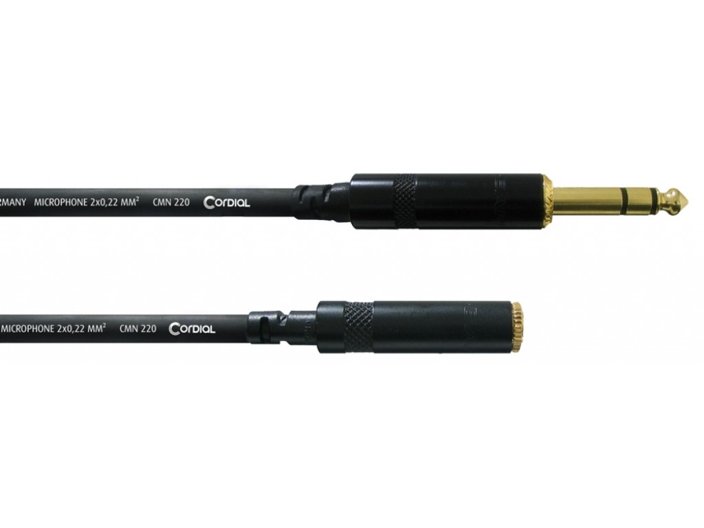 Cordial CFM 0.15 VY câble studio, 0.15m, Jack 6.3mm - MiniJack f