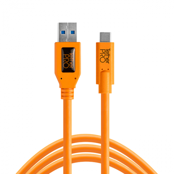 TetherPro USB 3.0 / USB-C 4.6m/15' CUC3215-ORG