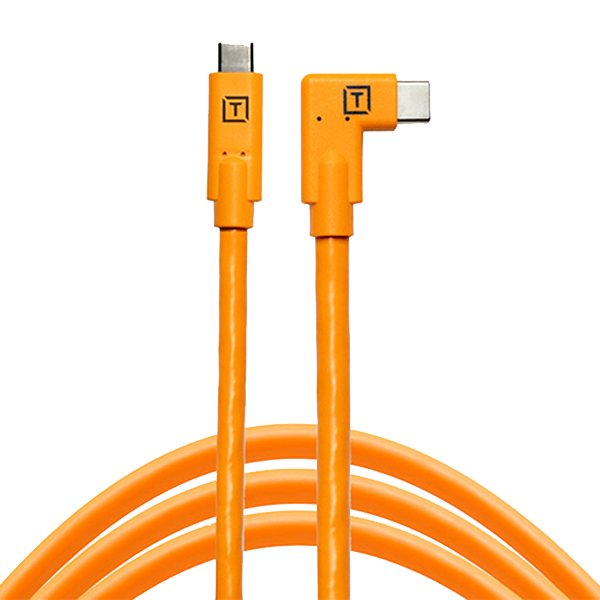 TetherPro USB-C /USB-C 4.6m/15' Right Angle orange CUC15RT