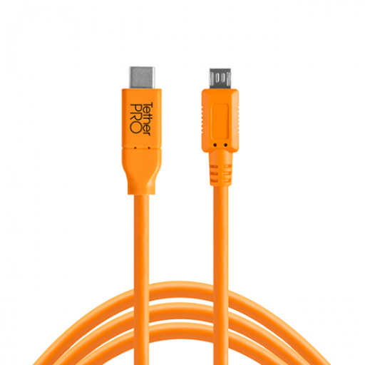 TetherPro USB-C / 2.0 Micro-B 5-Pin 4.6m/15' CUC2515-ORG
