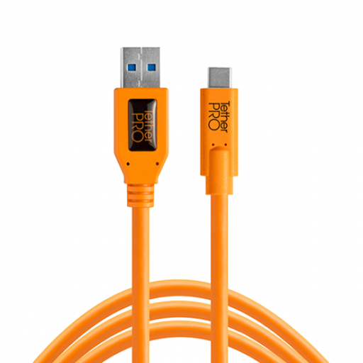 TetherPro USB 3.0 / USB-C 4.6m/15' CUC3215-ORG