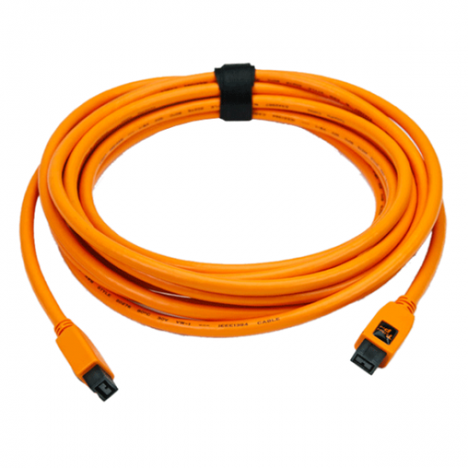 TetherPro FireWire 800/800 - 9 Pin - 4.6m Orange FW88ORG