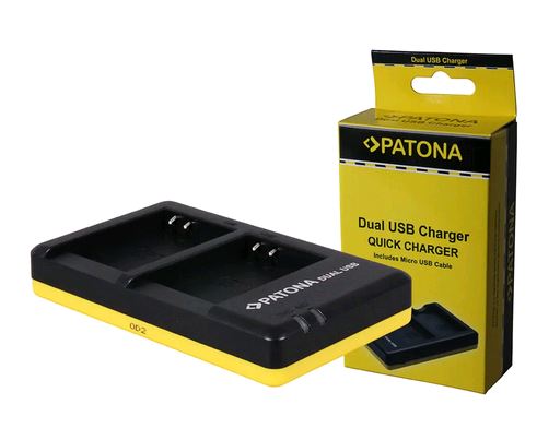 PATONA Dual Chargeur Olympus Li-90B/92 - Ricoh DB-110