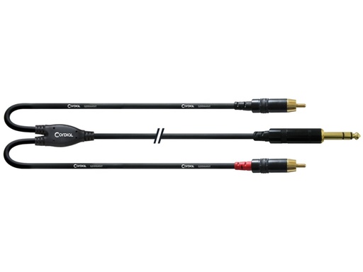 CORDIAL CFY 1.5 VCC câble Y, 1.5m, Jack - 2x RCA