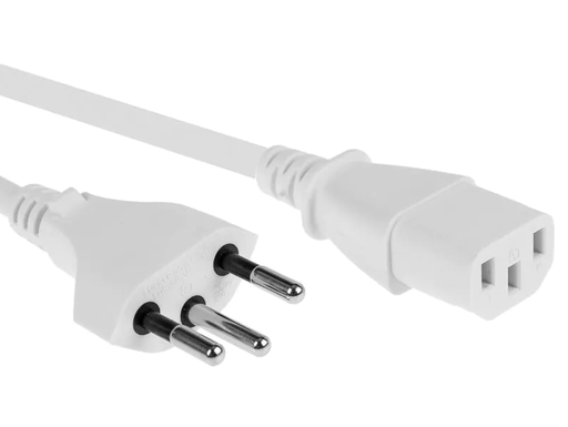 FURBER Cable 0.5m C13-T12 alimentation 3 poles Blanc