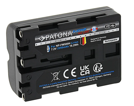 Patona Batterie USB-C Sony NP-FM500H