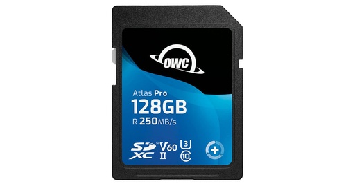OWC Atlas Pro SDXC UHS-II V61 128GB SDXC R:250MB/s W:130MB/s