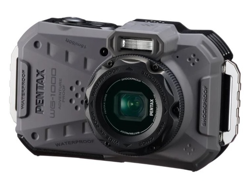 Pentax WG-1000 Gray (inclus Sangle-Mousqueton et Etui Silicone)