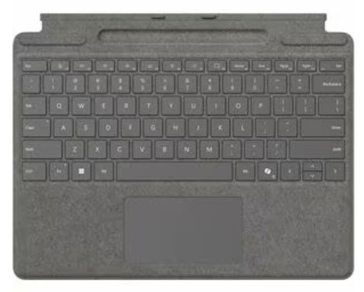 Microsoft Clavier Signature pour Surface Pro 8/9/X - Platine - Alcantara