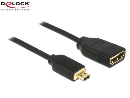 Delock Câble 4K 60Hz Micro HDMI (HDMI-D) - HDMI, 0.2 m