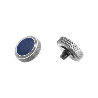 JJC Deluxe Soft Release Button Silver Blue