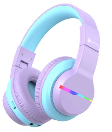 ICLEVER Headphones Kids BT LED C03-1702N-11 74/85/94 dB, 55h purple