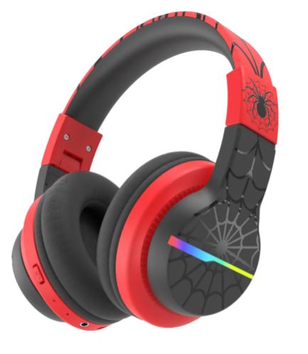 ICLEVER Headphones Kids BT LED C03-1702N-27 74/85/94 dB, 55h Black/Red