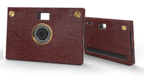 PaperShoot Camera Bundle - Coque texture cuir - Rouge bordeaux - 20MP
