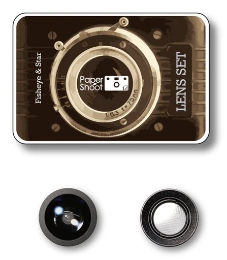 PaperShoot Pack d'objectifs à effets - fish-eye & étoile