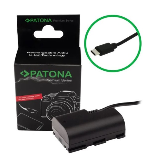 Patona USB-C Input Akku-Adapter LP-E6NH