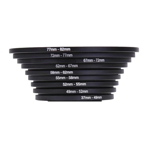 PULUZ Set d'anneaux Step-Up 37-82mm