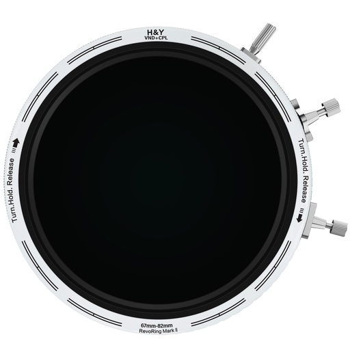 H&Y RevoRing ND3-1000+CPL Filter Mark II 67-82mm Blanc