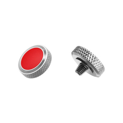 JJC Deluxe Soft Release Button SRB-GR Silver Red
