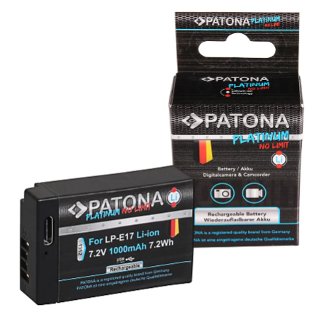Patona Platinum Akku Canon LP-E17 USB-C