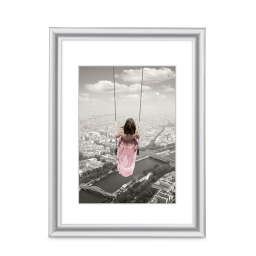 Hama Cadre photo en plastique "Swing", argenté, 15 x 20 cm
