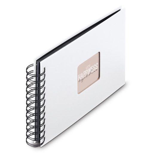 Hama Album à spirale "Fine Art", 24 x 17 cm, 50 pages noires, Blanc