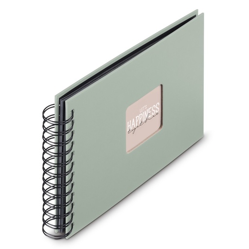 Hama Album à spirale "Fine Art", 24 x 17 cm, 50 pages noires, Sauge