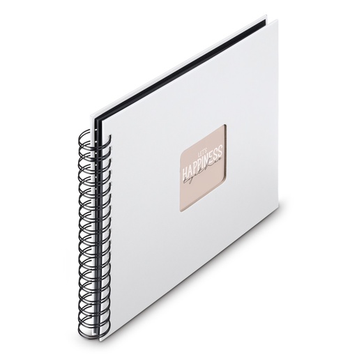 Hama Album à spirale "Fine Art", 28 x 24 cm, 50 pages noires, Blanc