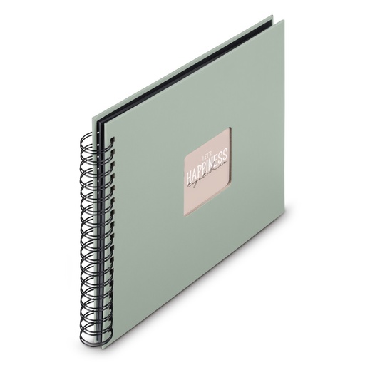 Hama Album à spirale "Fine Art", 28 x 24 cm, 50 pages noires, Sauge