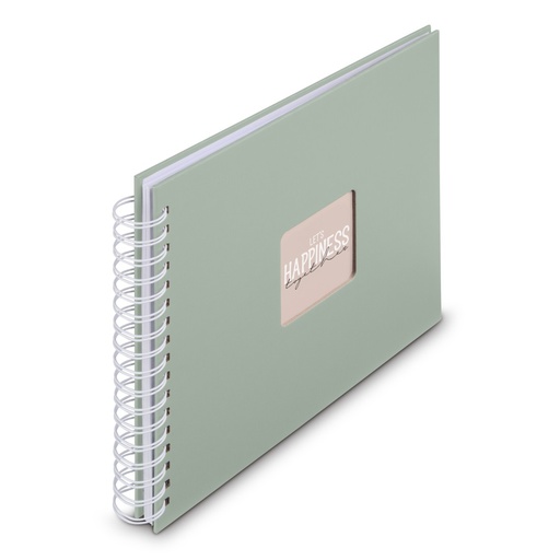 Hama Album à spirale "Fine Art", 28 x 24 cm, 50 pages blanches, Sauge